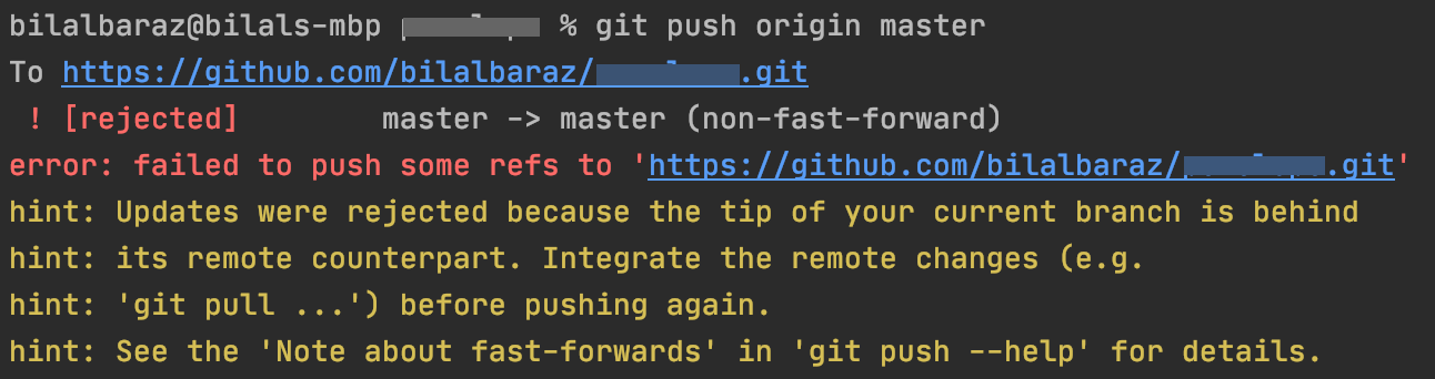 Git Push Error